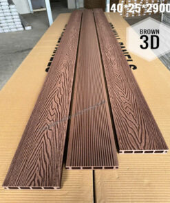 Sàn Nhựa Ngoài Trời Lổ Vuông 3d Màu Brown