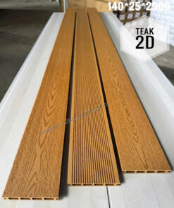 Sàn Nhựa Ngoài Trời Lổ Vuông Màu Teak