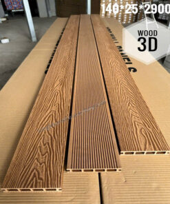 Sàn Nhựa Ngoài Trời Lổ Vuông 3d Màu Wood
