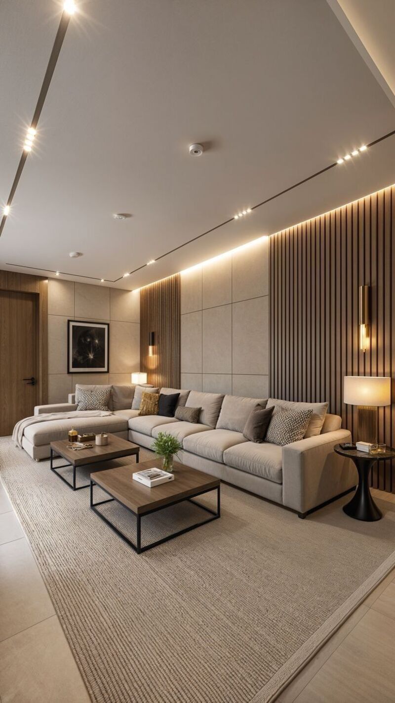 Mẫu Ốp Nhựa Phòng Khách Tone Vàng Sang Trọng