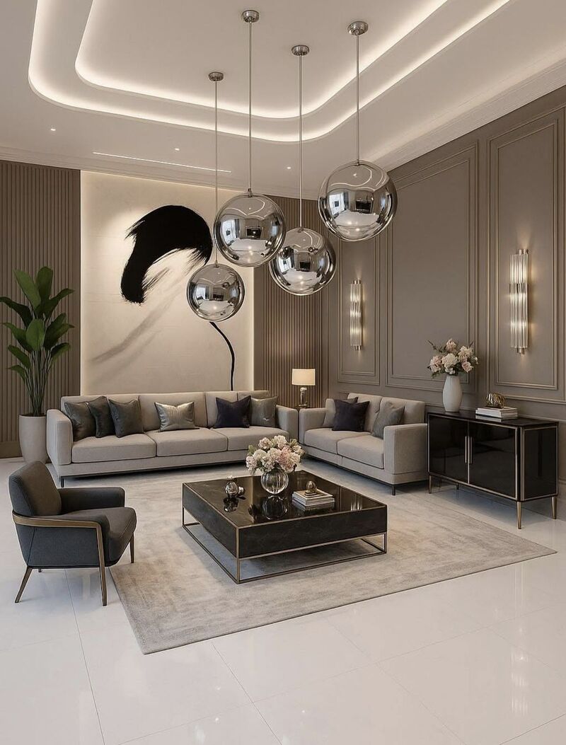 Mẫu Ốp Nhựa Phòng Khách Kết Hợp Nhựa Lam Sóng và Nhựa Giả Vân Gỗ