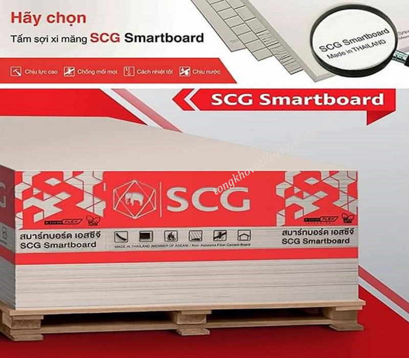 Tấm Cemboard ốp tường SCG Thái Lan (Smartboard)