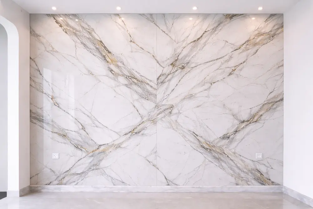 Vân đá Marble giúp nâng tầm đẳng cấp cho những khu vực sảnh đón khách hoặc văn phòng