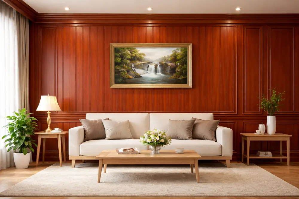 Màu gỗ Đỏ truyền thống tôn vinh nét đẹp văn hóa và sự ấm cúng trong căn nhà Việt