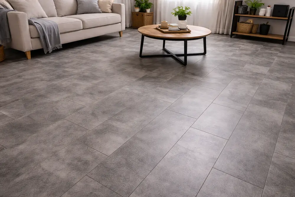 Vân bê tông thô mộc là lựa chọn hàng đầu cho các không gian mang phong cách công nghiệp