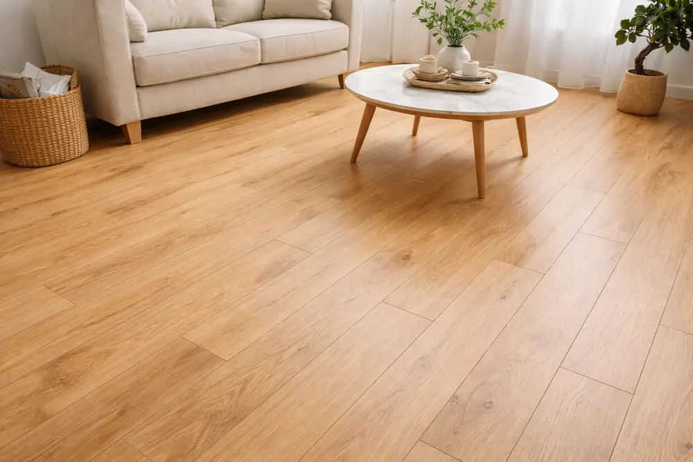 Sàn nhựa tự dán màu gỗ Sồi sáng là giải pháp tối ưu cho không gian căn hộ chung cư diện tích nhỏ