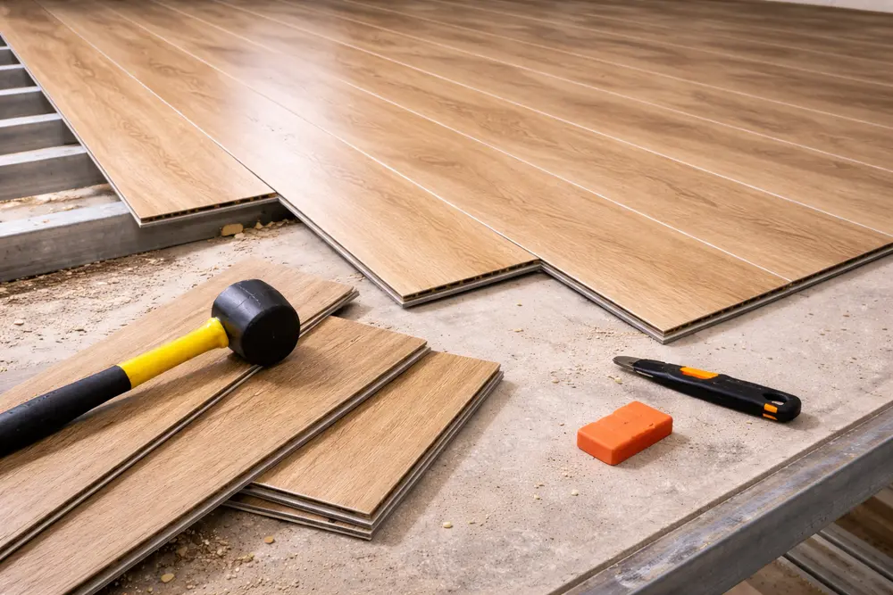 Sàn gỗ công nghiệp mang lại cảm giác ấm áp và chiều sâu nghệ thuật cho mặt sàn cemboard