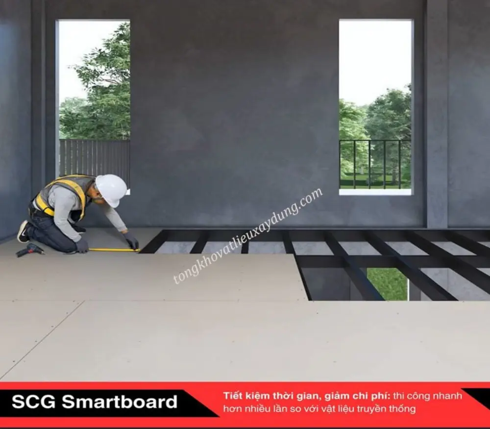 Hệ khung xương sắt vững chắc là yếu tố quyết định độ bền của sàn Cemboard