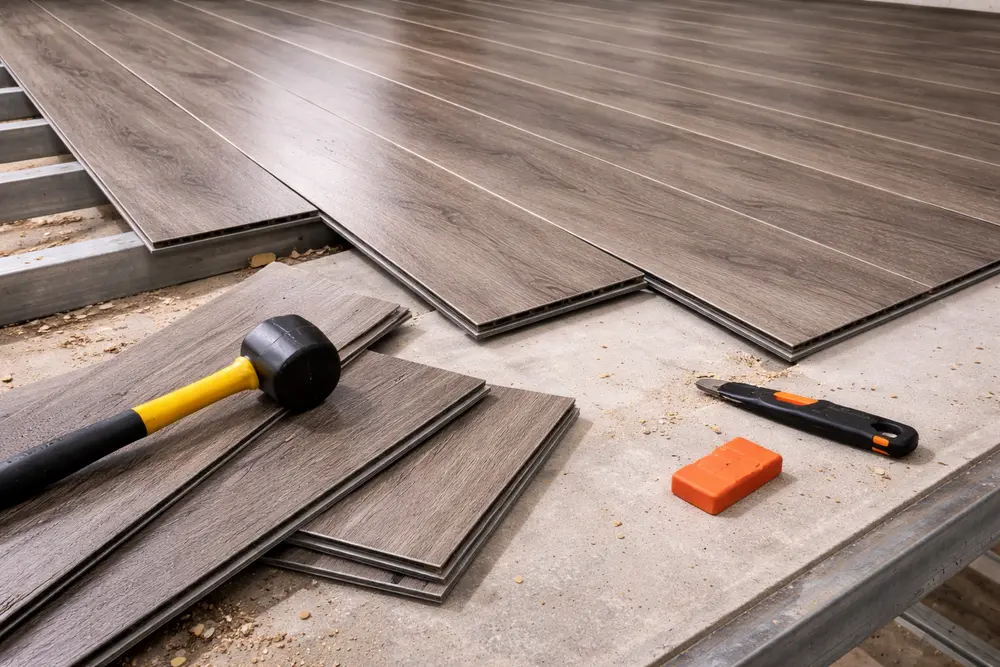 Sàn nhựa hèm khóa trên nền cemboard là bộ đôi hoàn hảo cho các công trình cải tạo nhanh