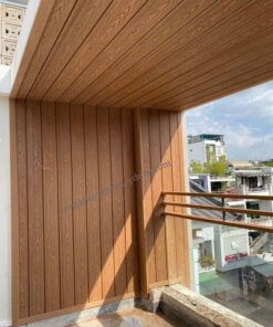 Tấm nhựa giả gỗ ốp tường ngoài trời màu Wood