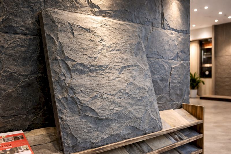 Tấm ốp tường PU Foam giả đá: Phân loại và báo giá "đá siêu nhẹ" 2026 1 Bề mặt khối đá 3D của tấm PU Foam mang lại vẻ đẹp thô mộc như đá tự nhiên