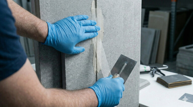 Bước 2: Dán băng gia cố