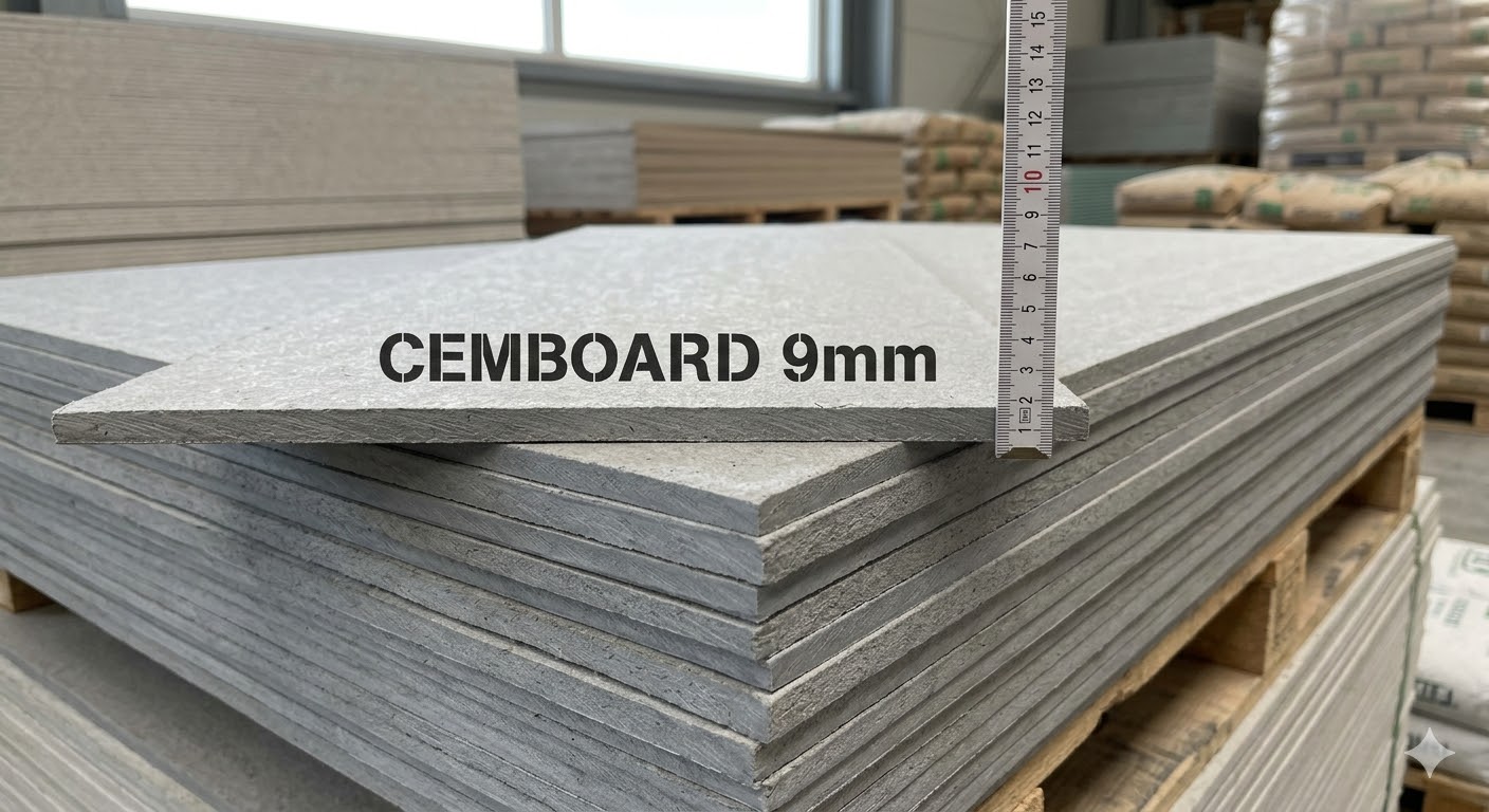 Tấm Cemboard dày 9mm làm vách, làm trần chỉ 295.000đ/tấm 1 Tấm Cemboard dày 9mm SCG