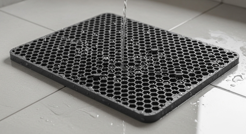 Thảm nhựa lưới tổ ong thoát nước nhanh ứng dụng lát sàn nhà tắm