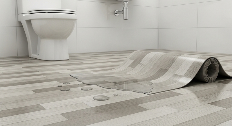 Sàn nhựa Vinyl dạng cuộn kháng khuẩn ứng dụng lát sàn nhà tắm