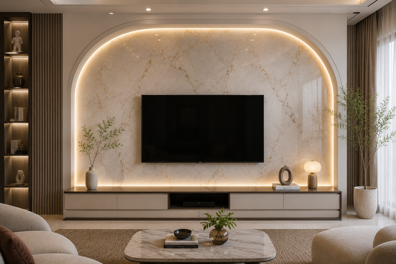 Đường cong mềm mại phá vỡ sự cứng nhắc của các góc vuông truyền thống