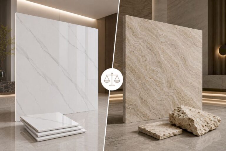 Tấm nhựa giả đá và đá tự nhiên đều sở hữu những ưu điểm riêng