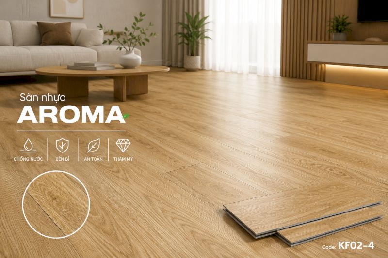 Sàn nhựa Aroma đa dạng tông màu vân gỗ phù hợp mọi phong cách nội thất
