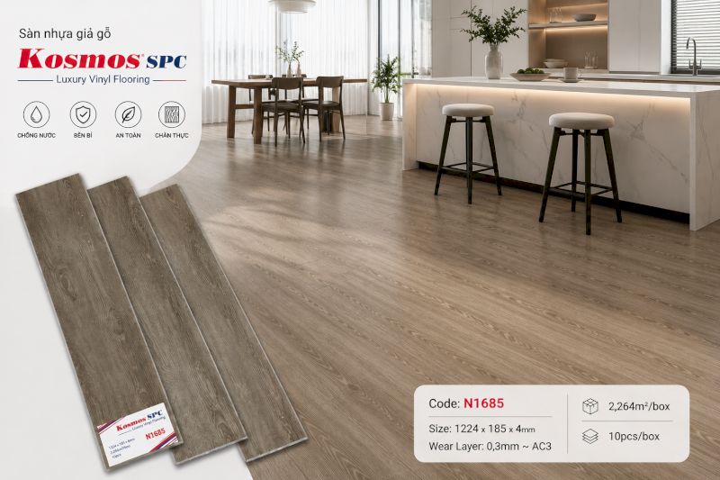 Không gian hiện đại tôn vinh vẻ đẹp tự nhiên nhờ sàn nhựa Kosmos